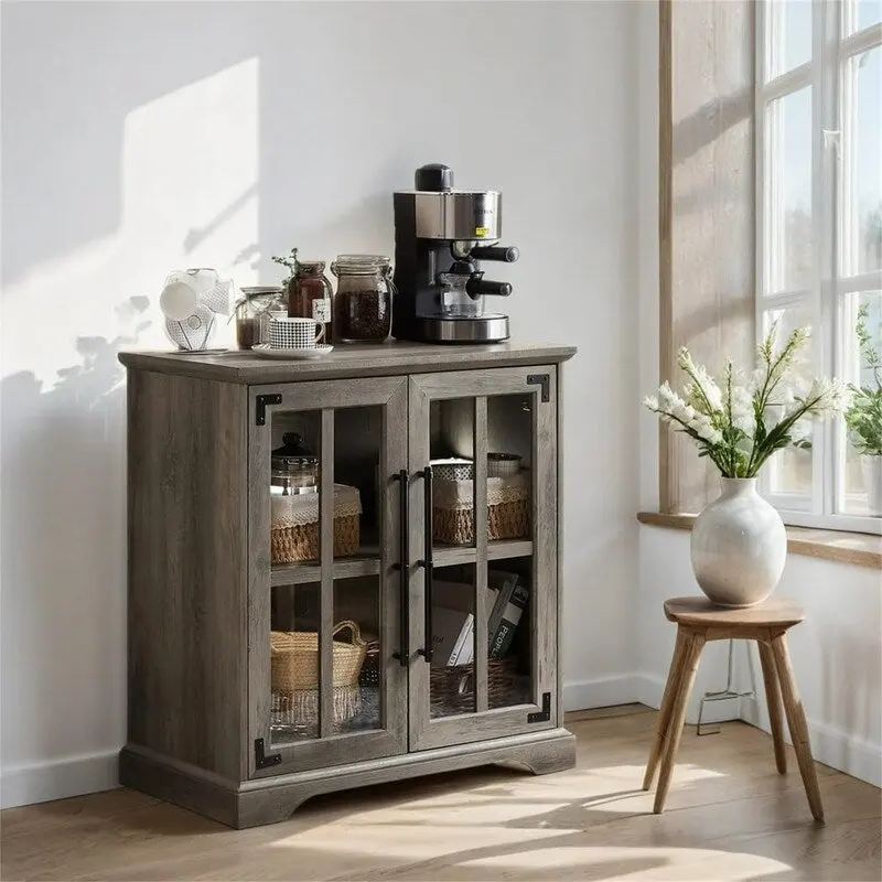 Coffee Bar Storage Cabinet - 16D x 32W x 32H
