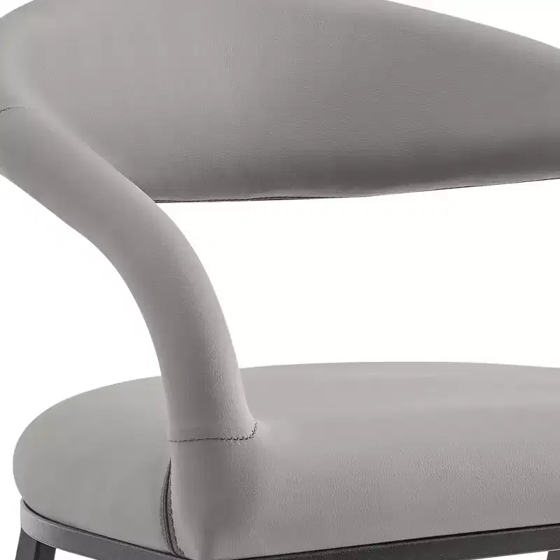 Armen Living 26 Ramona Iron and Faux Leather Counter Height Barstool