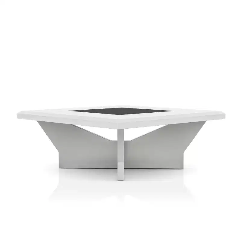 miBasics Manke Square Contemporary Modern Coffee Table White