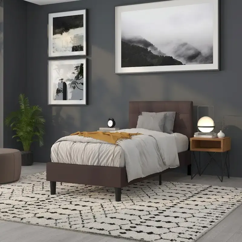 Button Tufted Upholstered Headboard