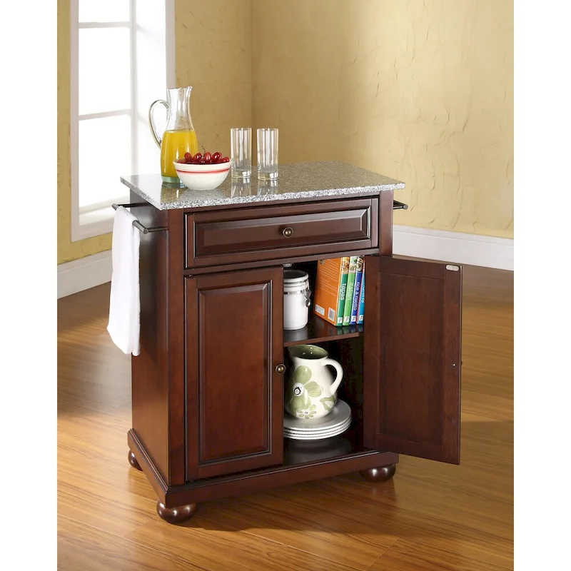 Crosley Alexandria Granite Top Portable Kitchen Island/Cart - 18d x 31w x 33.5h