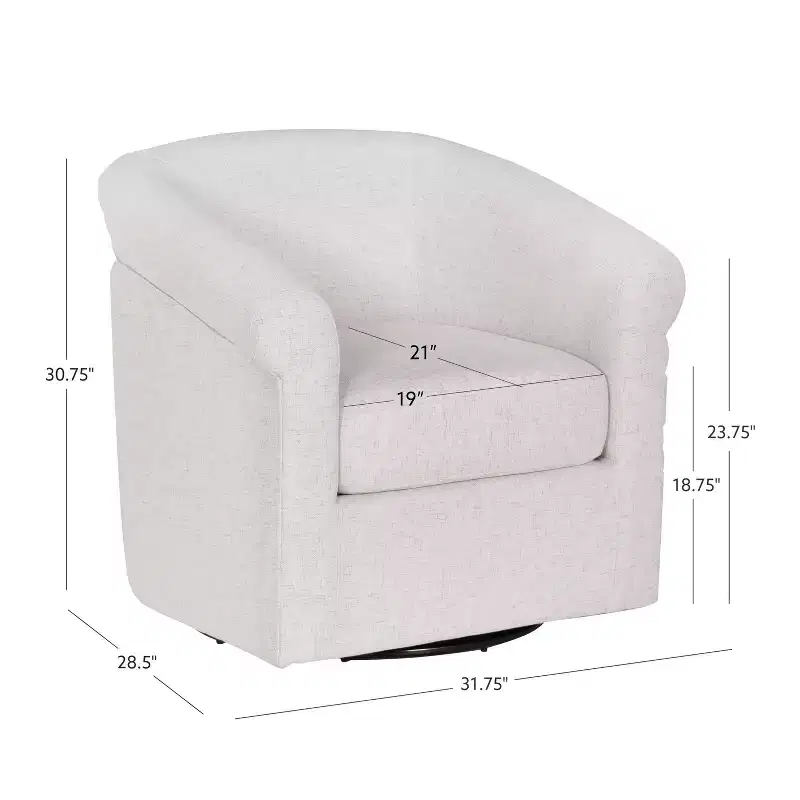 Powell Monahan Swivel Chair Bone