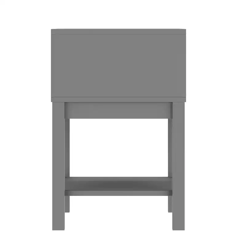 Wood Kids Nightstand with Single Drawer & Open Shelf