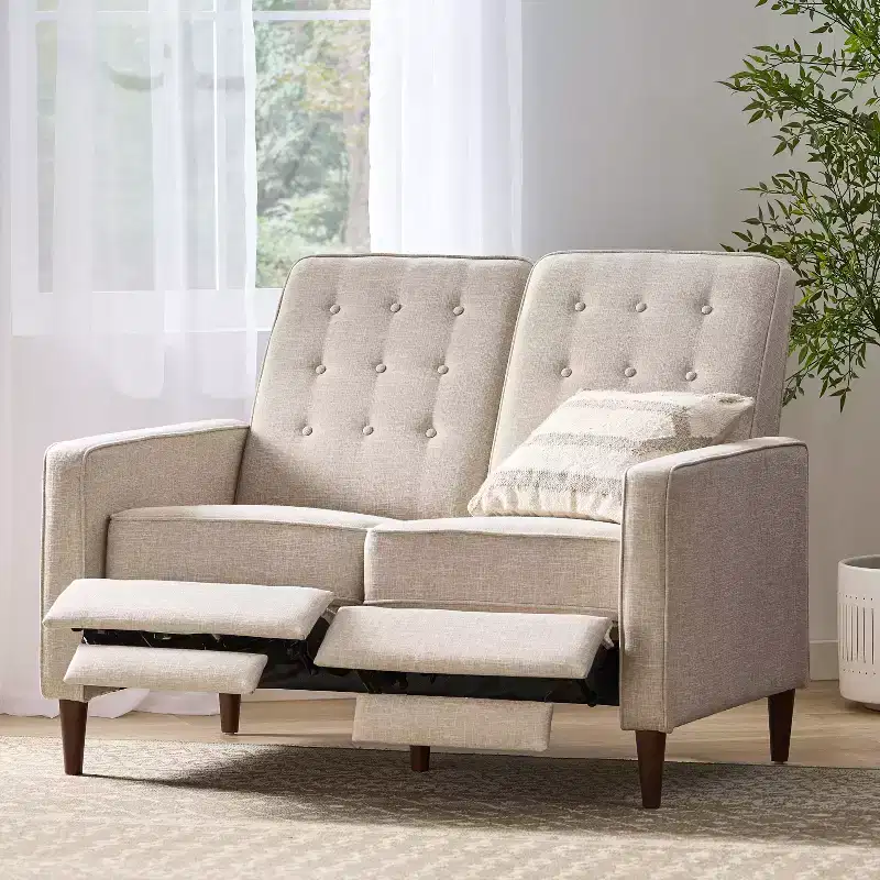 Christopher Knight Home Denison Upholstered Tufted Loveseat Pushback Recliner