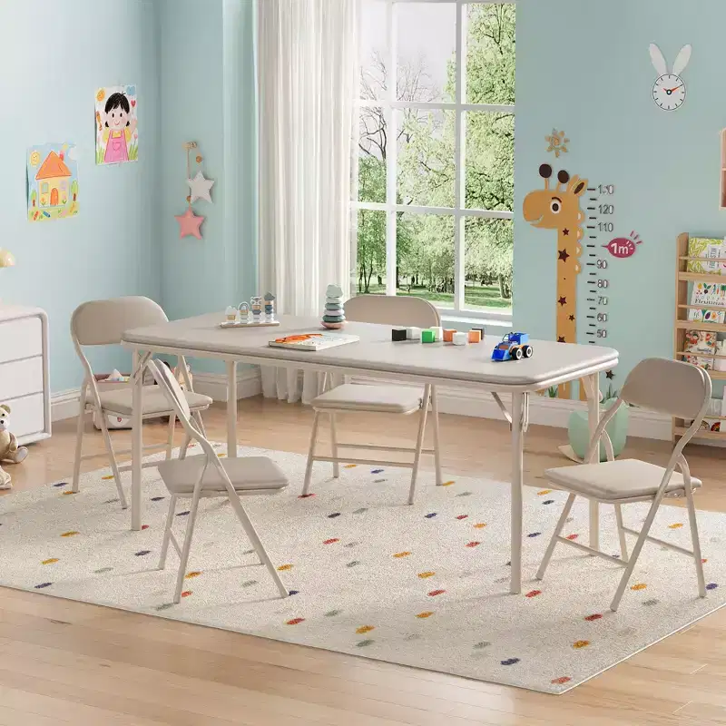 Kids Folding Table for Activities, Toddler Play Table for Learning and Crafts in Playroom, Classroom