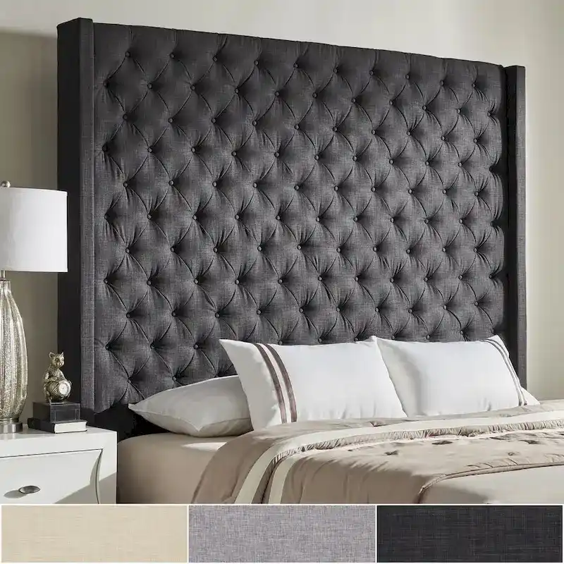 Button-tufted Wingback Headboard