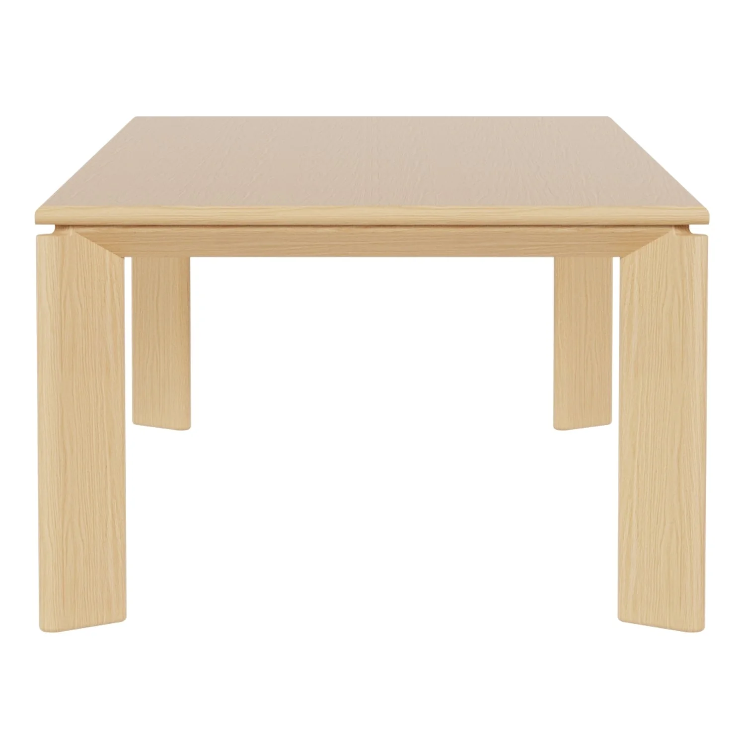Sophisticated Solid Oak Dining Table with Textured Natural Finish for Dining Rooms