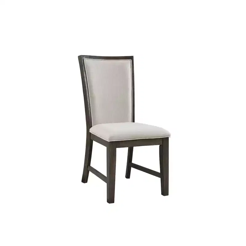 Slat Back Side Chair  Toasted Walnut: Upholstered, Polyester, Wood Frame, 300lb Capacity