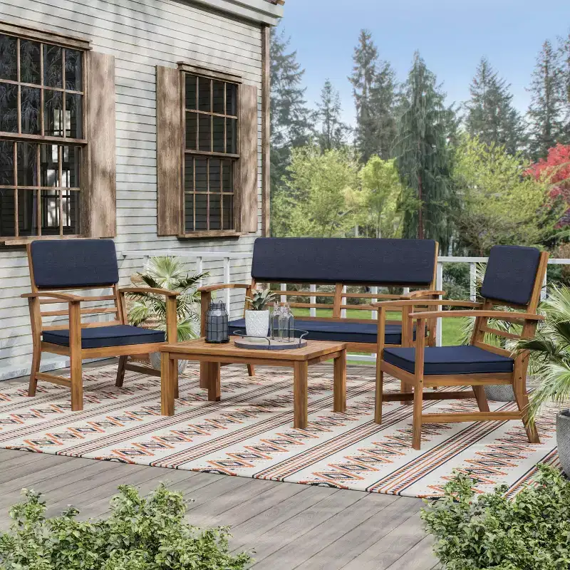 Greemotion 4pc Hana Small Space Outdoor Conversation Set