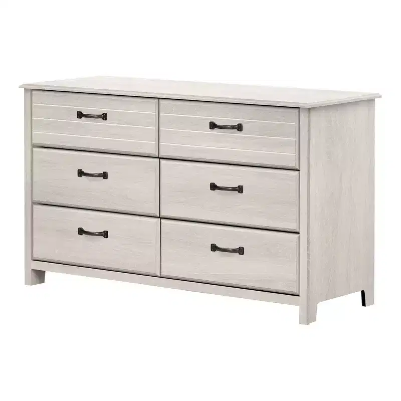 South Shore Ulysses 6-Drawer Double Kids' Dresser Winter Oak