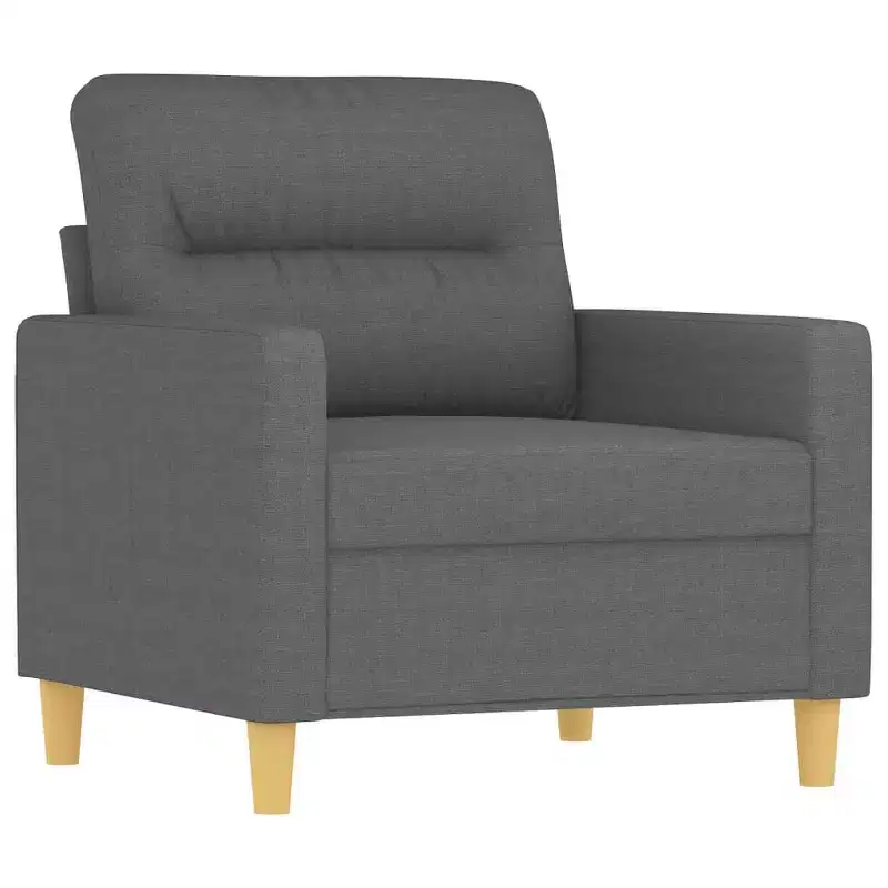 vidaXL Sofa Set Dark Grey Fabric (100% polyester), metal, plywood, textilene