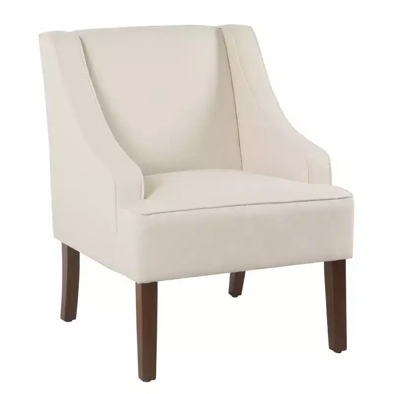 Classic Solid Swoop Arm Accent Chair - Homepop