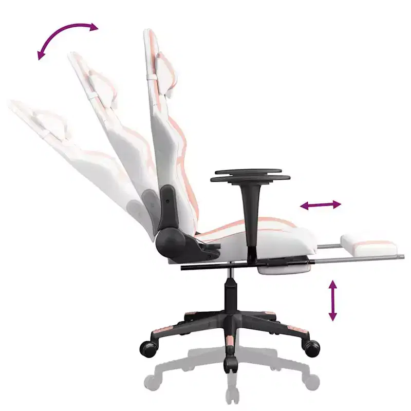 vidaXL Gaming Chair Black and Red