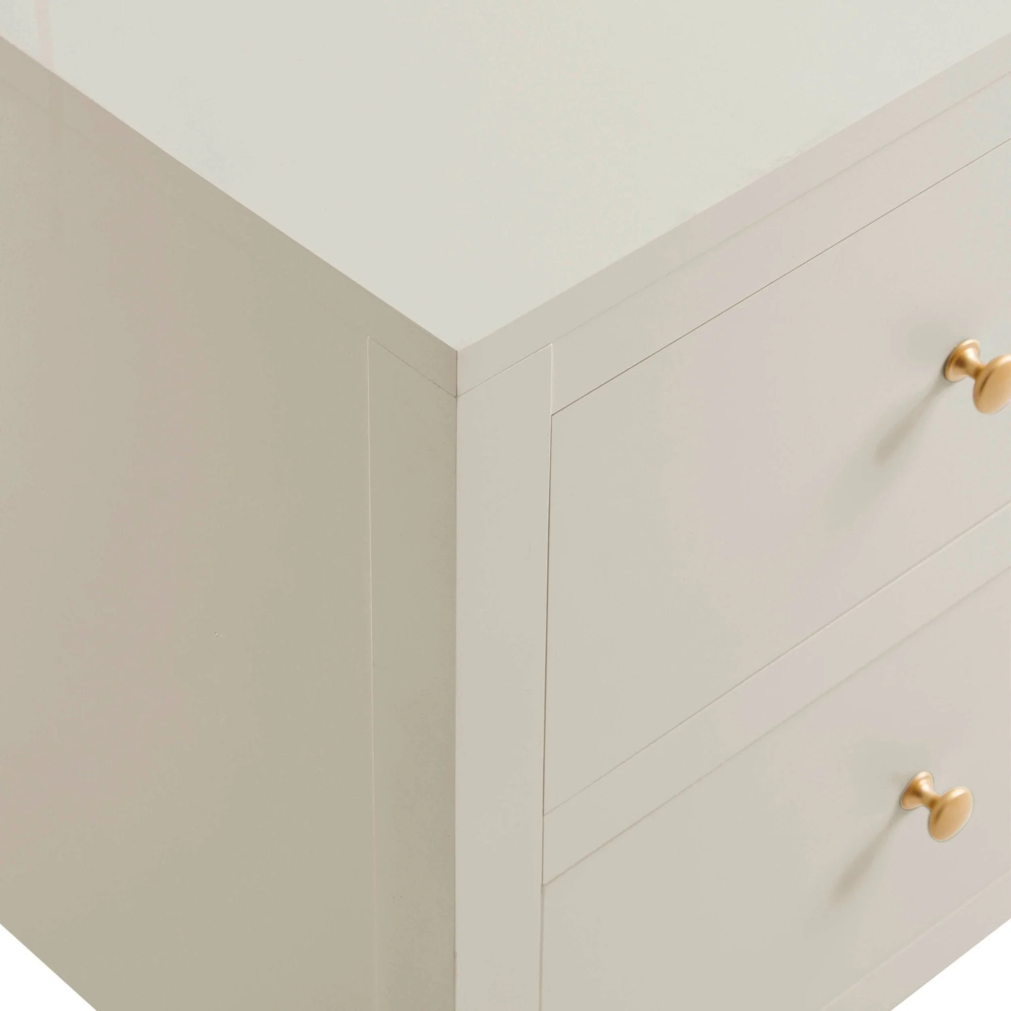 2 Drawer Bedside Table - Cream