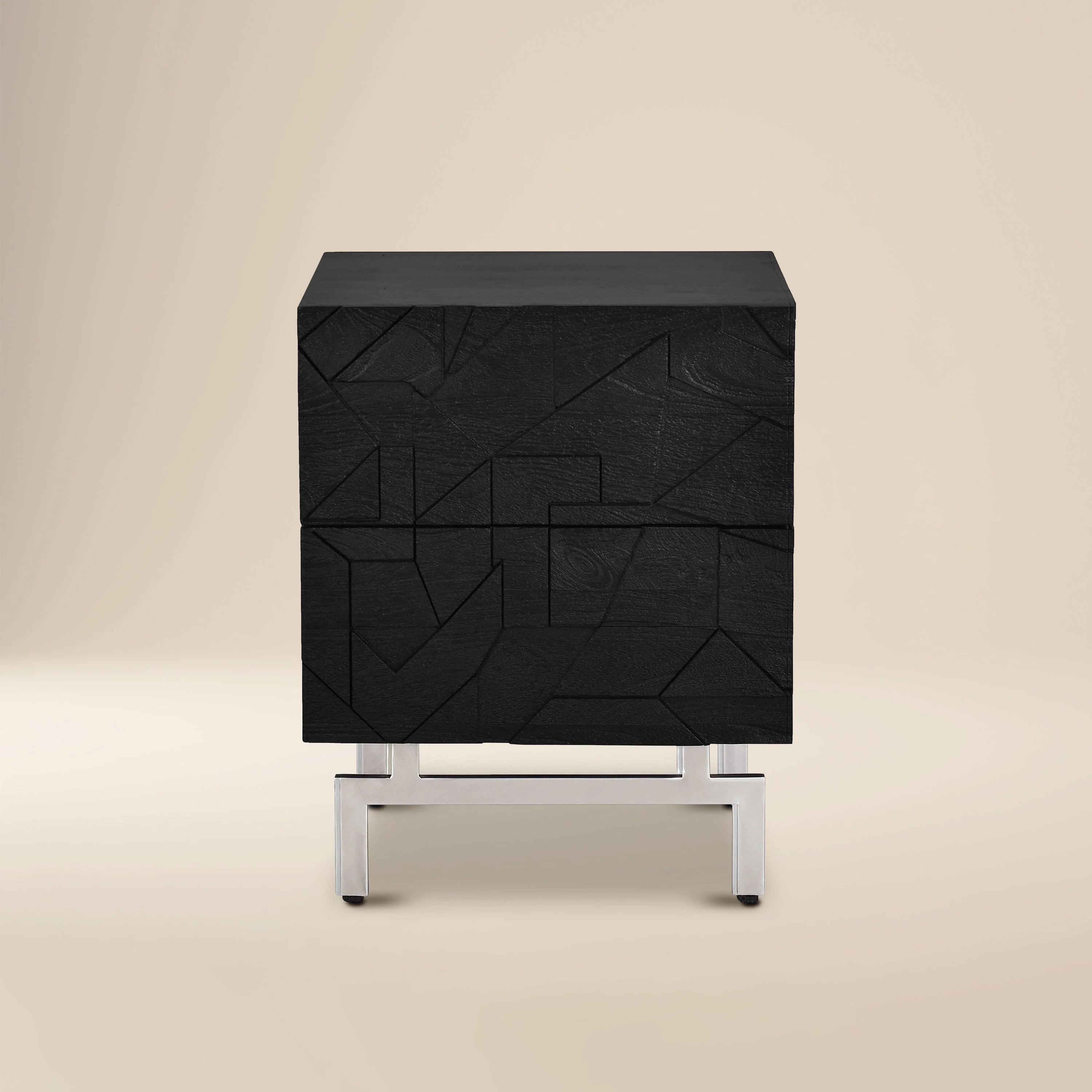 Modern Black Nightstand for Bedroom