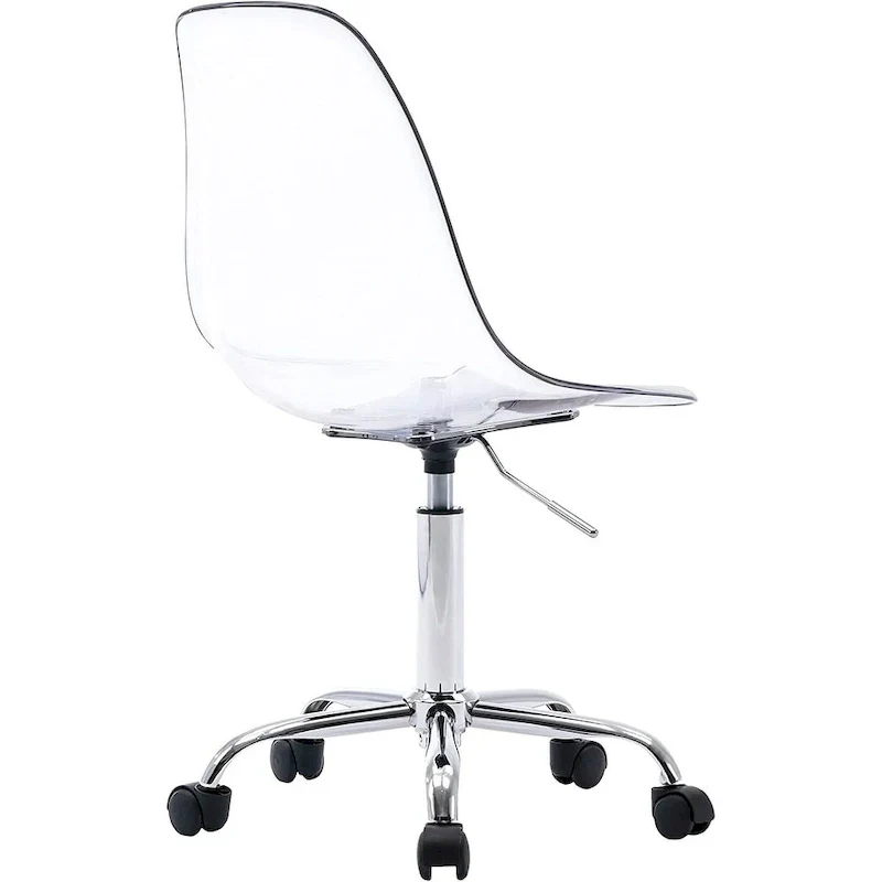 Acrylic Swivel adjustable height Armless Home office Rolling Chair