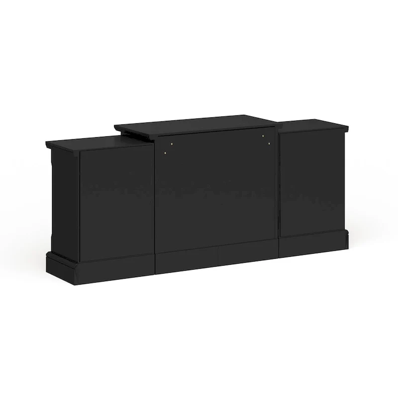 SEI Furniture Hay River Black Electric Fireplace with Bookcases