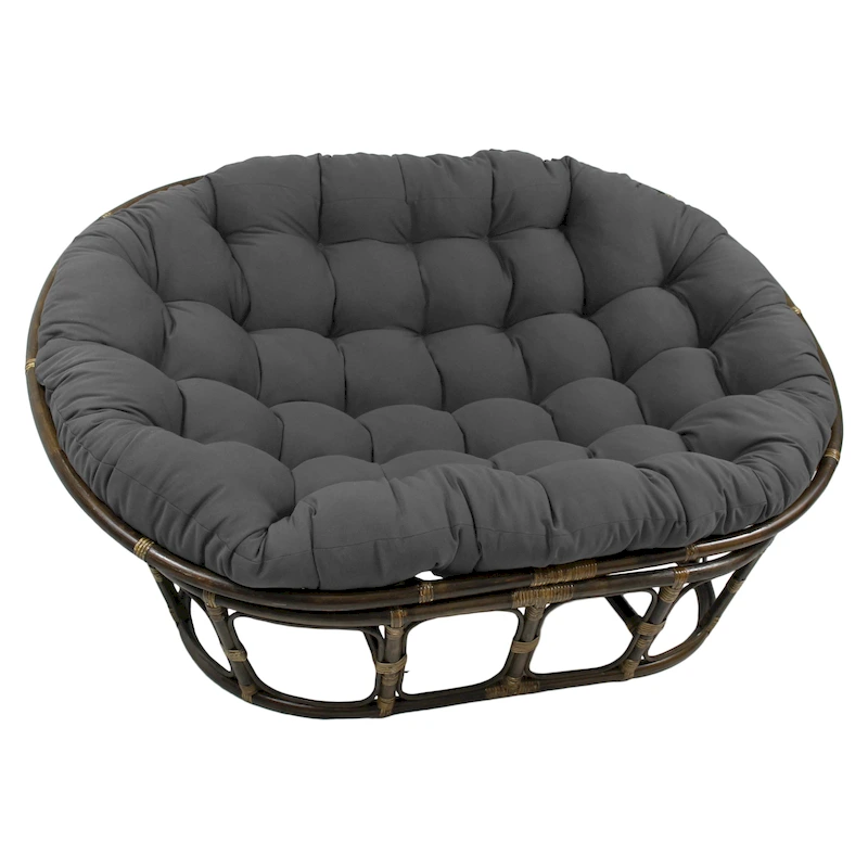 65-inch by 48-inch Solid Twill Double Papasan Cushion (Cushion Only)