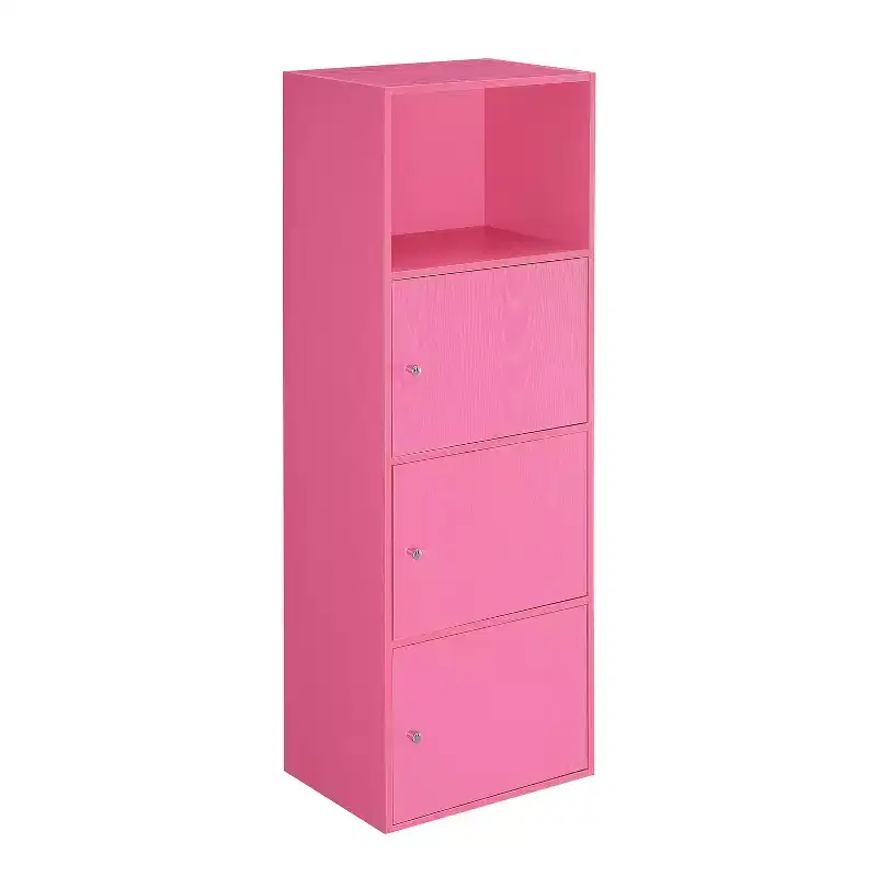 46.75in Particle Board Utility Storage Cabinet with 3 Doors and 2 Shelves