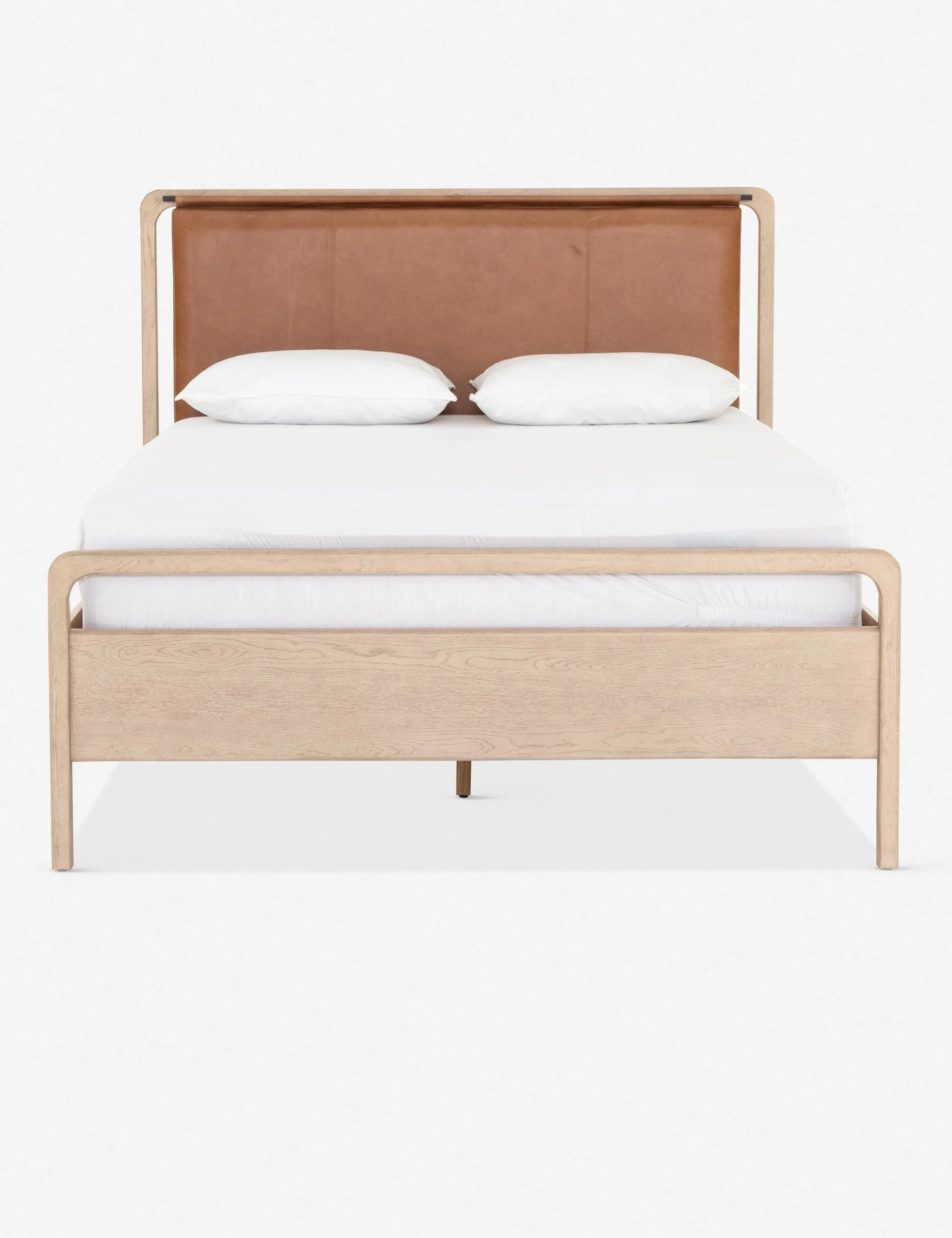Bed Taking its inspiration from leather sling chairs, this bed frame is a clean-lined and completely unique focal point in your master bedroom