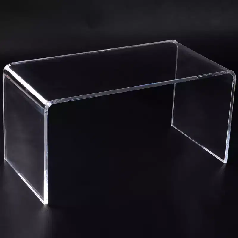 Rectangle All Acrylic 15mm Thick Waterfall Coffee Table, Clear