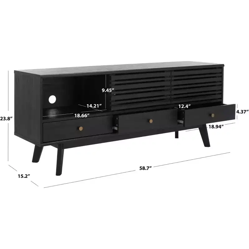 Alatar 3 Drawer 1 Shelf Media Stand - MED9613 - Safavieh