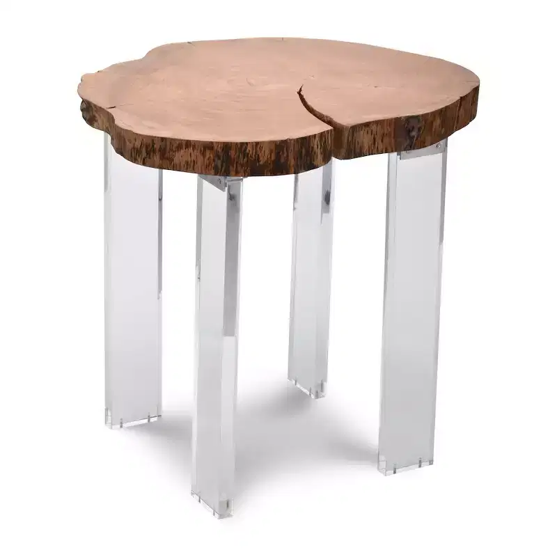 Natural Wood End Table