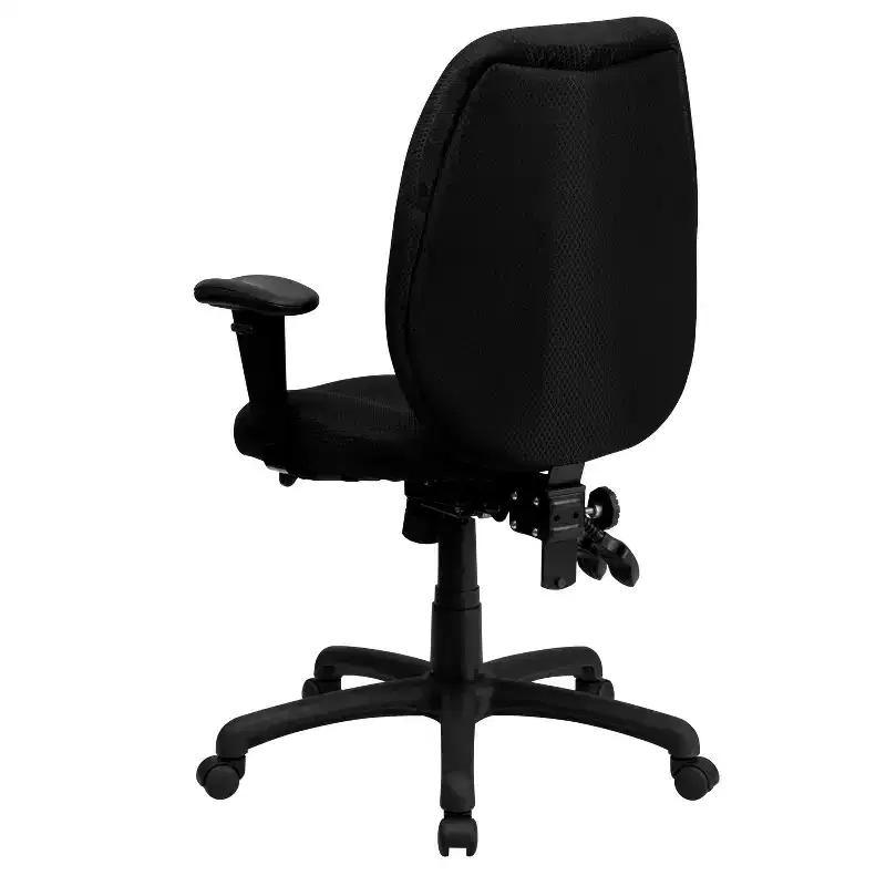 Emma and Oliver High Back Fabric 3-Paddle Ergonomic Swivel Office Chair Adjustable Arms