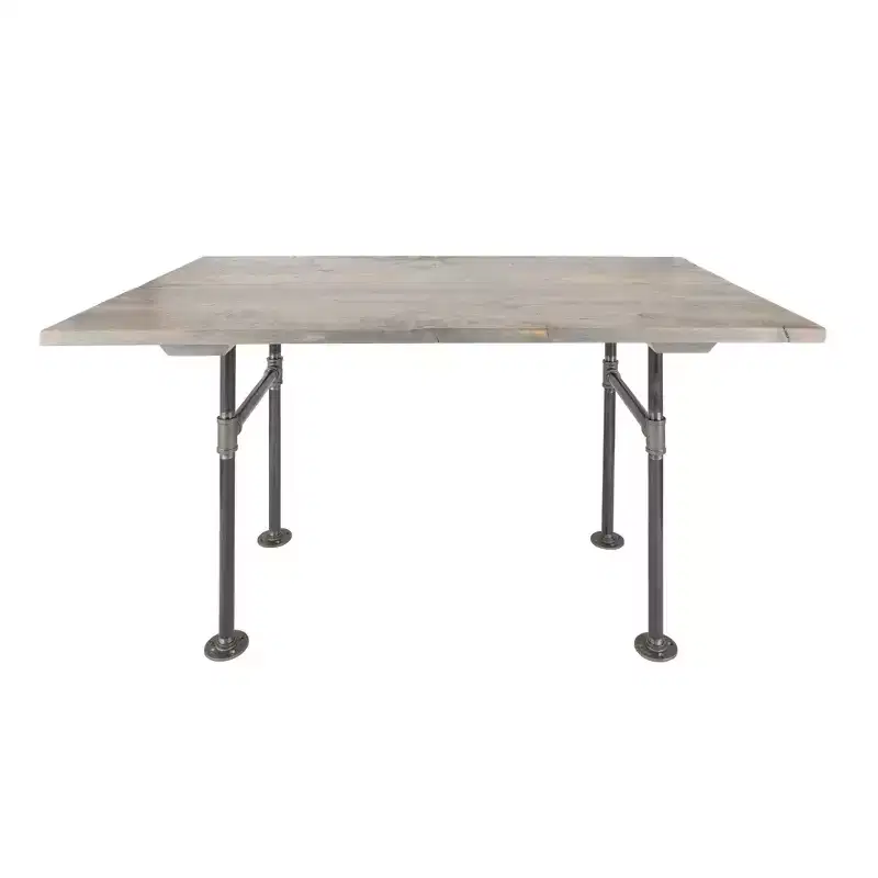 RESTORE Riverstone Grey Solid Wood Dining Table by Pipe Decor