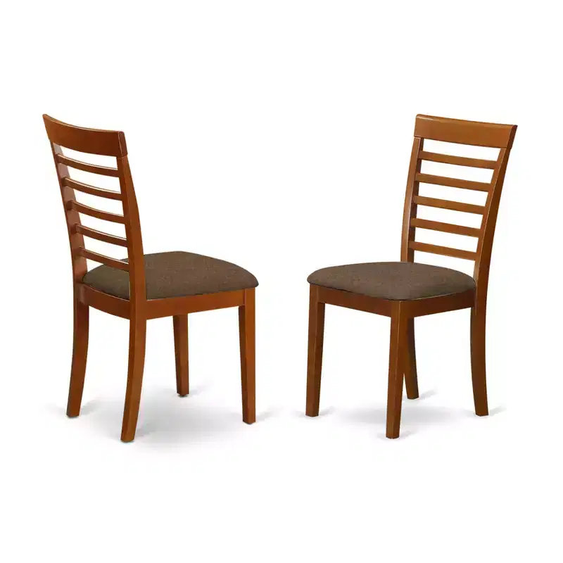 HomeStock Kitchen Chair Set Of 2 Saddle Brown Traditional Dining Chair