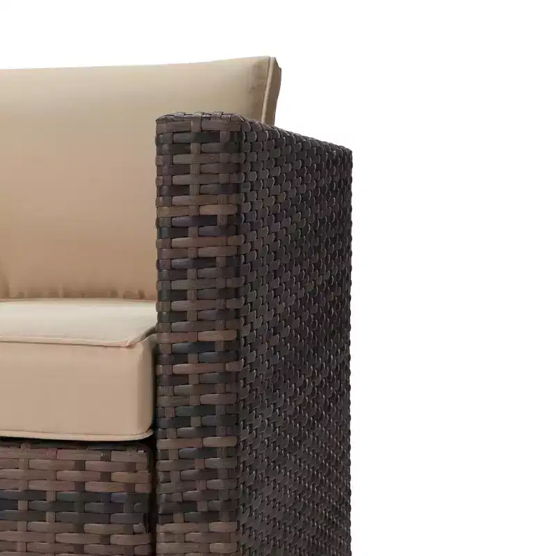3 Piece Patio Conversation Patio Sets with Cushions and Coffee Table