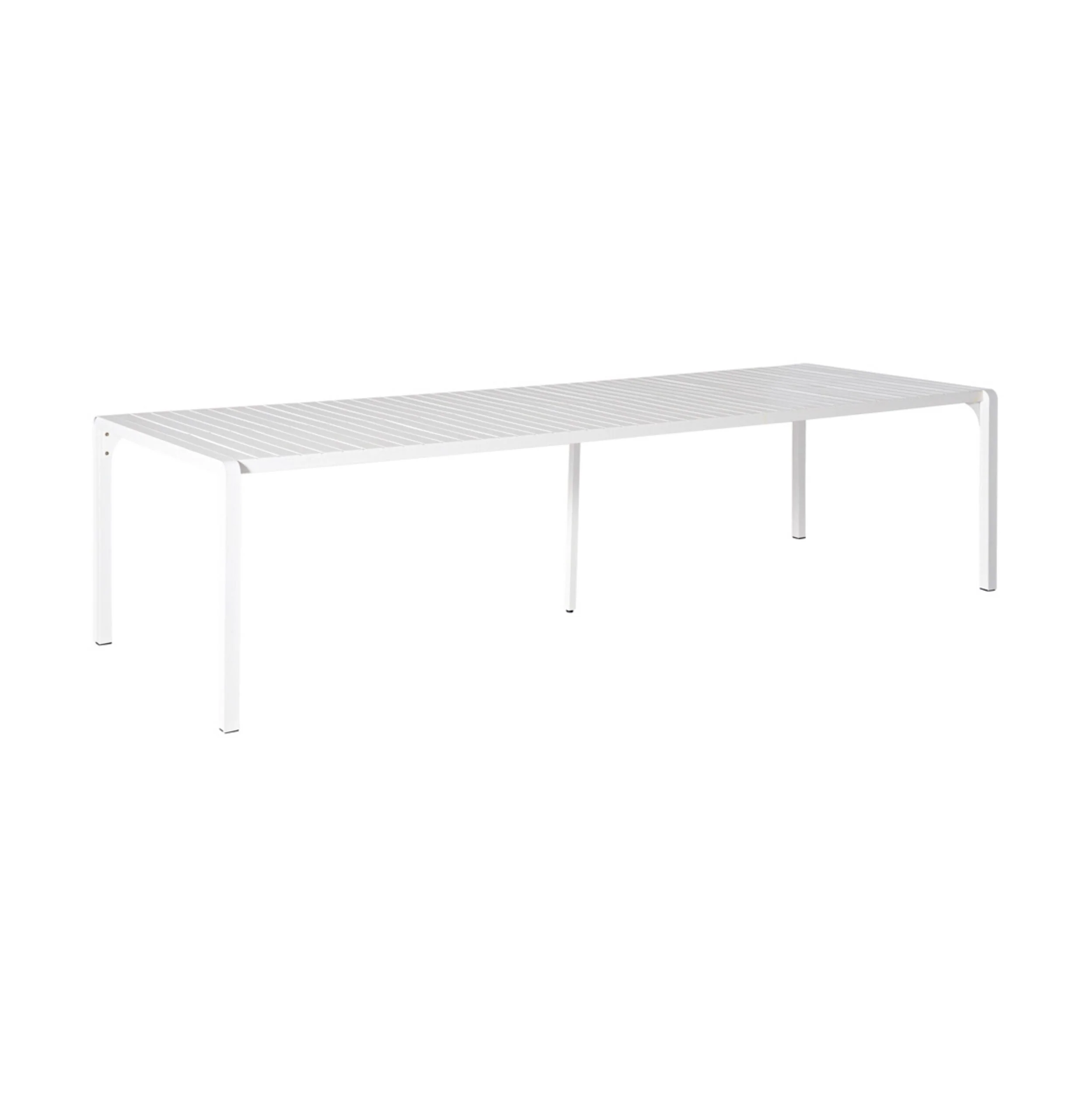 Kace Outdoor Aluminium Dining Table Gloss White 300cm
