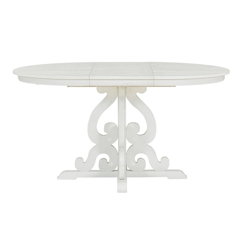 58 Traditional Extendable Dining Table Set with 4 Upholstered Chairs
