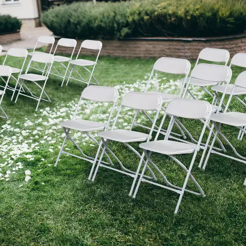 Karl Home | White Plastic Folding Chair (Set of 6)
