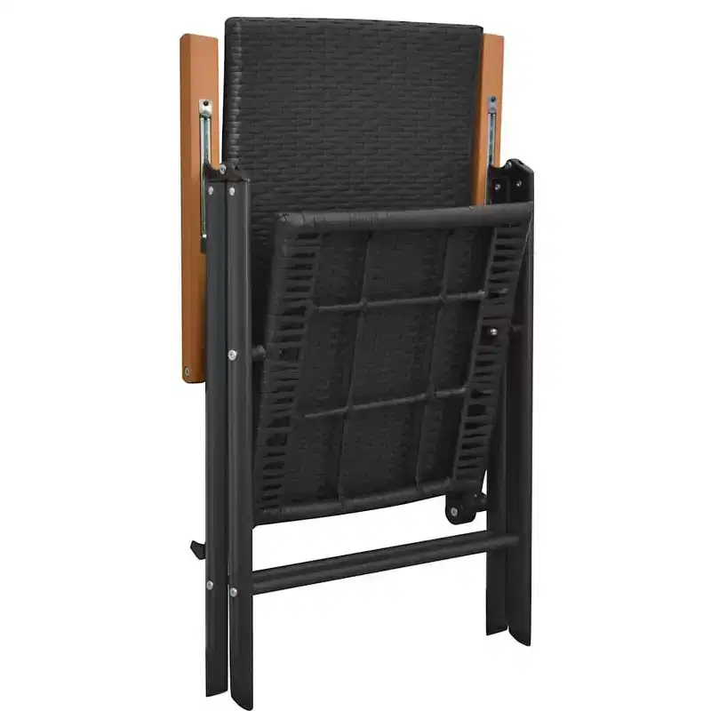 vidaXL Garden Chair Set of 2 PE rattan, aluminum Standard