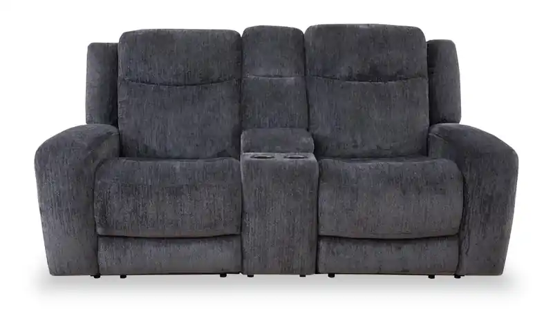 79 Fabric Zero Power Reclining Loveseat with Storage Console and USB Ports