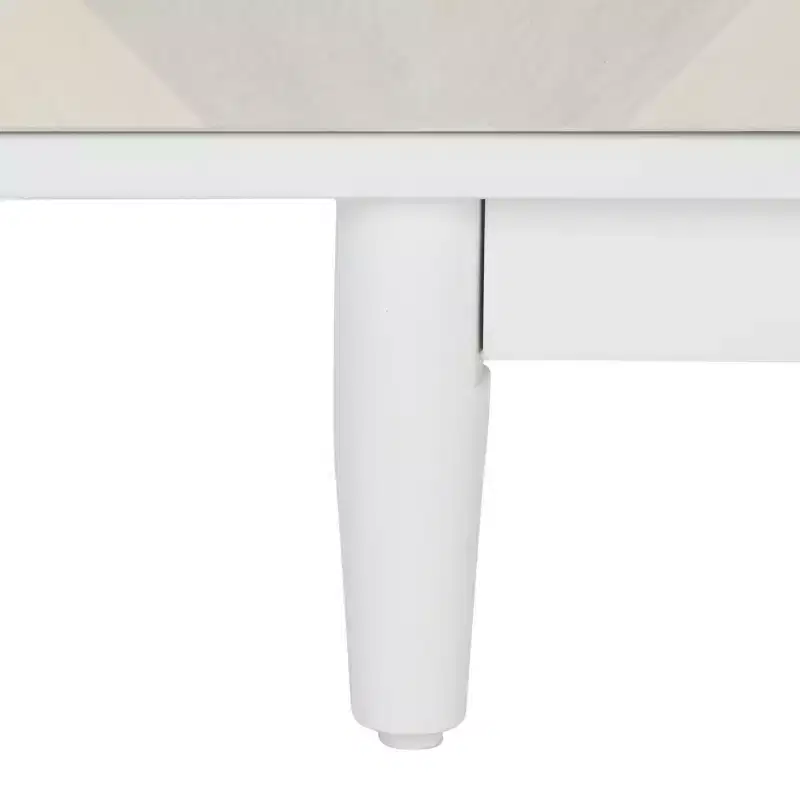 Tay 2 Shelf Pattern Media Stand - MED5012 - White Washed - Safavieh