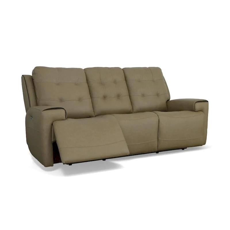 Top Grain Leather Power Reclining Sofa with Power Headrests and Zero Gravity