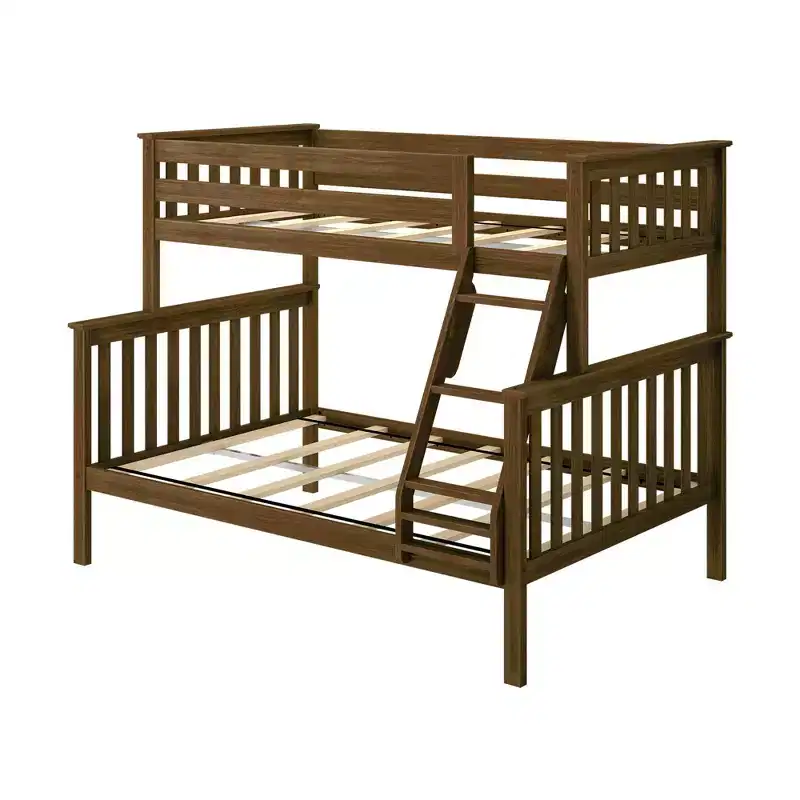 Solid Wood Twin over Full Bunk Bed, No Box Spring Needed, Low VOC, 400 lb Capacity