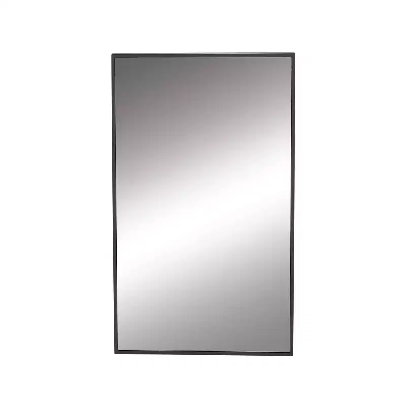 Contemporary Wood Rectangle Shaped Wall Mirror with Thin Minimalistic Frame