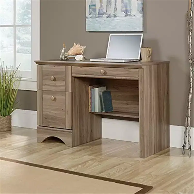 HomeStock All Purpose Drawer Harbor View Computer Desk Brown Salt Oak Finish 43.5 x 19.40 x 28.98