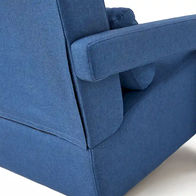 Navy Blue Modern 27.5 Accent Chair with Pillow
