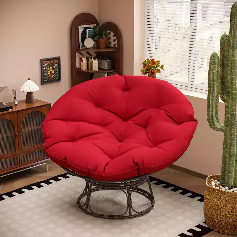 Papasan Patio Chair with Cushions