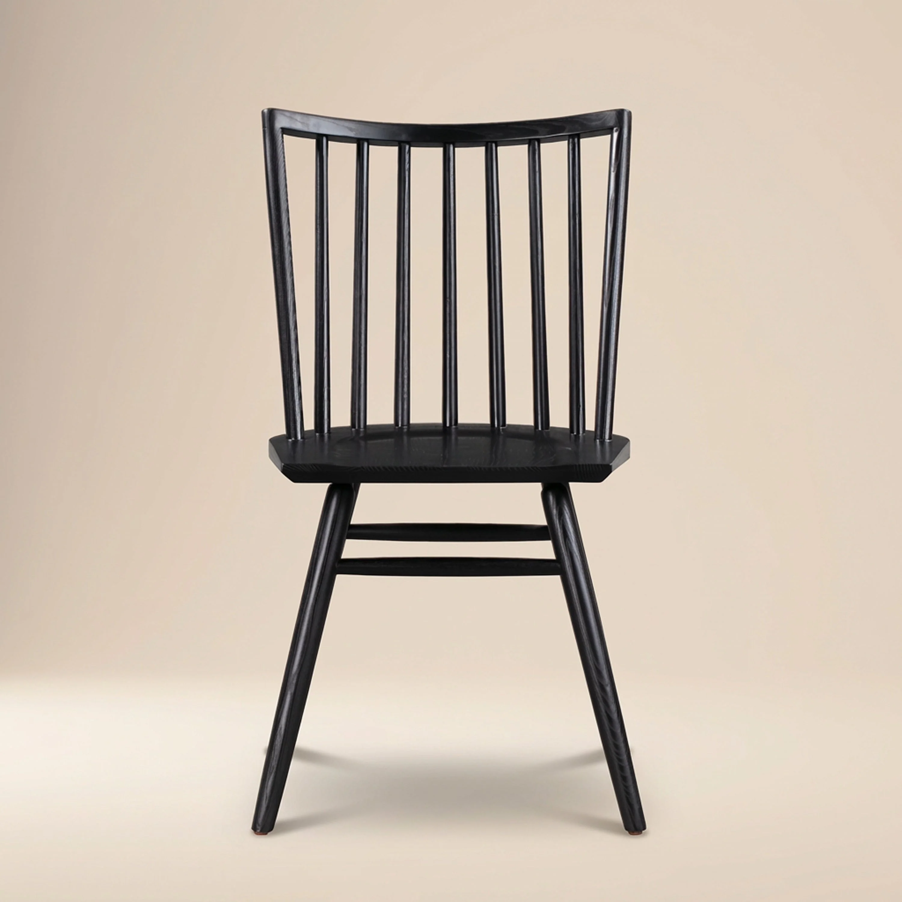Modern Black Dining Chair with Kiln-Dried Wood Frame for Dining Room