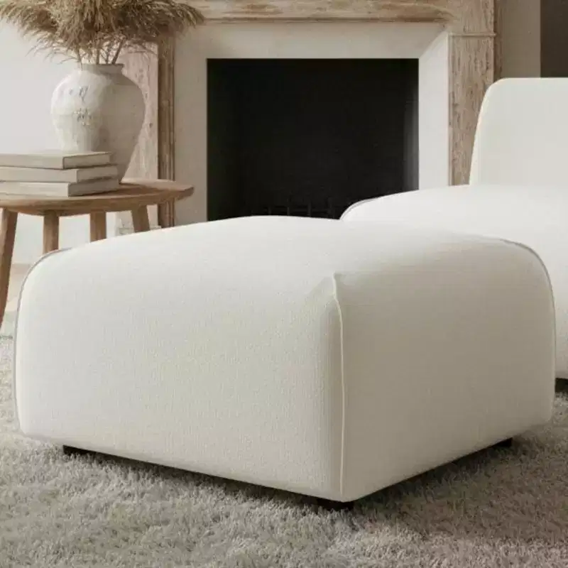 Modern Upholstered Square Ottoman