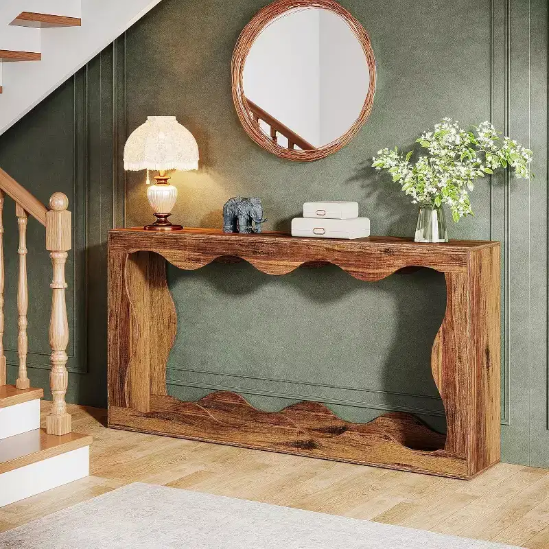 Lantine 63 Inches Farmhouse Console Table with Storage