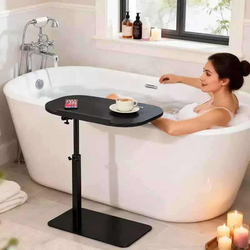 C-Shape Side Table, Height Adjustable 15.7