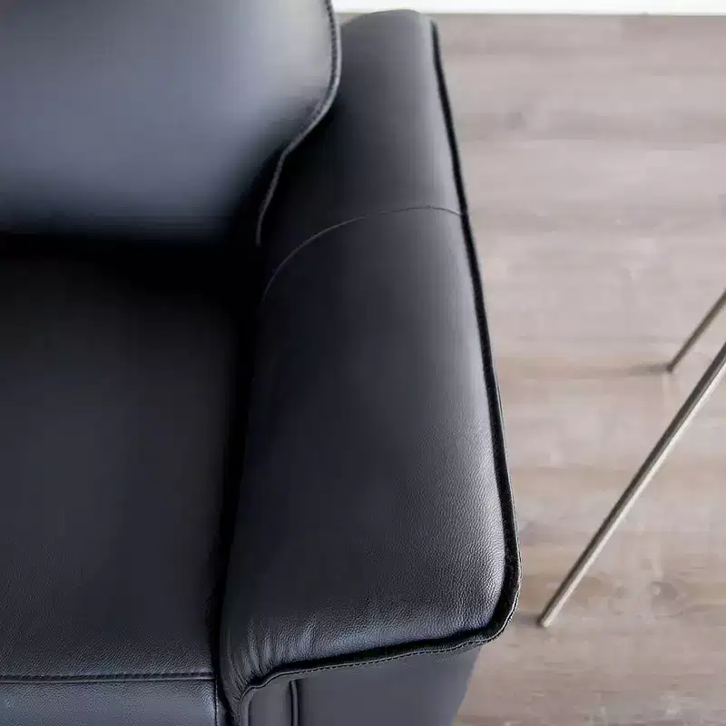 HOMES: Inside + Out Bisous Arm Chair Leatherette with Manual Side Lever Recliner