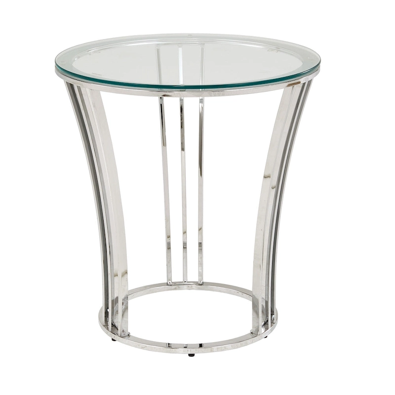Cottbus Chrome Finish Coffee Table with Glass Top by iNSPIRE Q Bold
