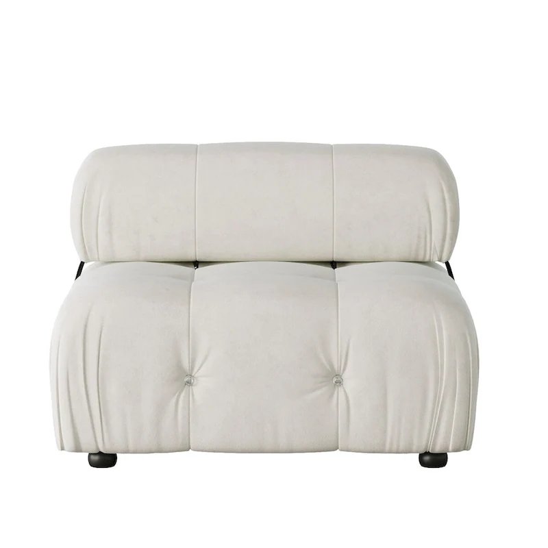 8-piece U-Shape Velvet Fabric Modular Sectional Sofa--138.6